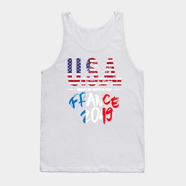 America Football Flag Distressed Soccer Tank Top by Stick Figure103